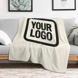 Custom Cream Black Blanket