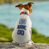 Custom Cream Sky Blue Pet Vest