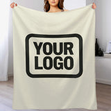 Custom Cream Black Blanket