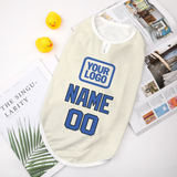 Custom Cream Sky Blue Pet Vest