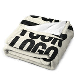 Custom Cream Black Blanket
