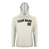 Custom Cream Navy UV-Hoodie