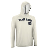 Custom Cream Navy UV-Hoodie