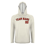 Custom Cream Orange Red UV-Hoodie