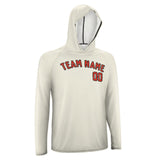 Custom Cream Orange Red UV-Hoodie