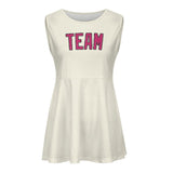 Custom Cream Pink Cheerleader Dress