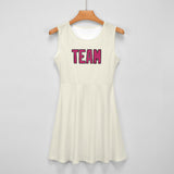 Custom Cream Pink Cheerleader Dress