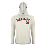 Custom Cream Red UV-Hoodie