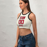 Custom Cream Red Sleeveless Tank Top