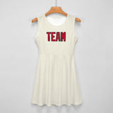 Custom Cream Red Cheerleader Dress