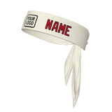 Custom Cream Red Headband