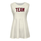 Custom Cream Crimson Red Cheerleader Dress