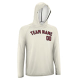 Custom Cream Crimson Red UV-Hoodie