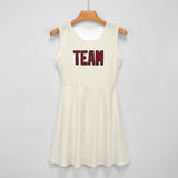Custom Cream Crimson Red Cheerleader Dress
