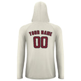 Custom Cream Crimson Red UV-Hoodie