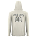 Custom Cream White UV-Hoodie