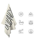 Custom Cream White Beach Towel