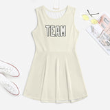 Custom Cream White Cheerleader Dress