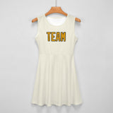 Custom Cream Yellow Cheerleader Dress
