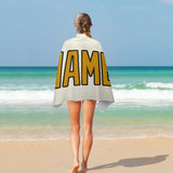 Custom Cream Yellow Beach Towel