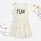 Custom Cream Yellow Cheerleader Dress