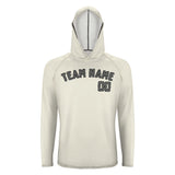 Custom Cream Dark Grey UV-Hoodie
