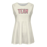 Custom Cream Light Pink Cheerleader Dress