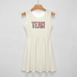 Custom Cream Light Pink Cheerleader Dress