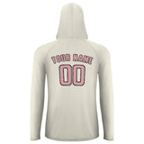 Custom Cream Light Pink UV-Hoodie