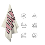 Custom Cream Light Pink Beach Towel