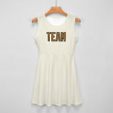 Custom Cream Khaki Cheerleader Dress