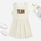 Custom Cream Khaki Cheerleader Dress