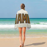 Custom Cream Khaki Beach Towel