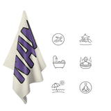 Custom Cream Light Purple Beach Towel