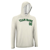 Custom Cream Emerald Green UV-Hoodie