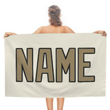 Custom Cream Light Khaki Beach Towel