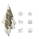 Custom Cream Light Khaki Beach Towel