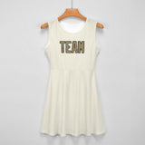 Custom Cream Light Khaki Cheerleader Dress