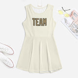 Custom Cream Light Khaki Cheerleader Dress