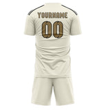 Custom Cream Light Khaki Soccer Jersey