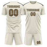 Custom Cream Light Khaki Soccer Jersey