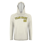 Custom Cream Light Yellow UV-Hoodie