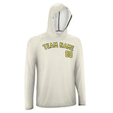 Custom Cream Light Yellow UV-Hoodie