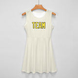 Custom Cream Light Yellow Cheerleader Dress