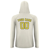 Custom Cream Light Yellow UV-Hoodie