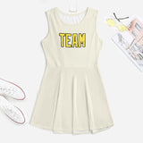 Custom Cream Light Yellow Cheerleader Dress