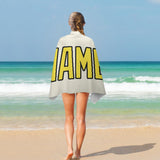 Custom Cream Light Yellow Beach Towel