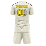 Custom Cream Light Yellow Soccer Jersey