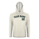 Custom Cream Blue Green UV-Hoodie