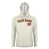 Custom Cream Orange UV-Hoodie